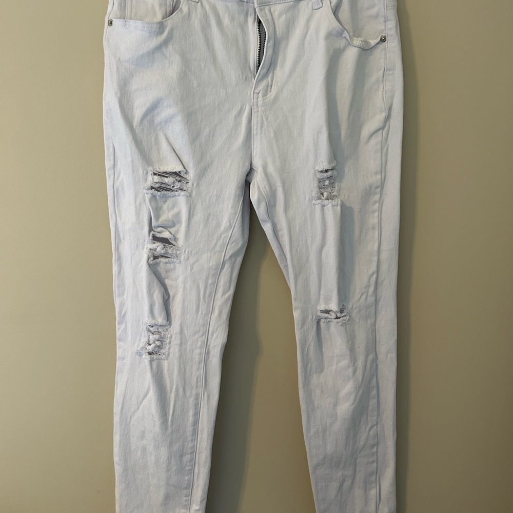 White Distressed Jeans
